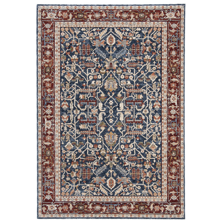 Lauren Ralph Lauren Darcy Oriental Navy/Red Area Rug & Reviews Wayfair